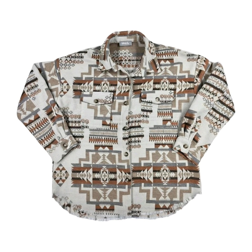 BLUE B SOUTHWESTERN SHACKET AZTEC DESIGN WOMENS M